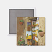 歩道で販売するアートワークを持つ小さな買い物 マグネット (正面/裏面)