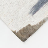 歩道に坐る白い西の高地テリア フリースブランケット (角)