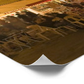 歩道のカフェに座る人々のグループ ポスター (角)