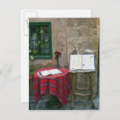 歩道のカフェ,チャニア,クレタ島,ギリシャ ポストカード (正面/裏面)
