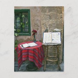 歩道のカフェ,チャニア,クレタ島,ギリシャ ポストカード