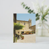 歩道のカフェ、教会の横にロマンスク ポストカード (スタンド正面)