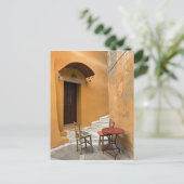 歩道のテーブル設定， Chania, Crete, Greece ポストカード (スタンド正面)