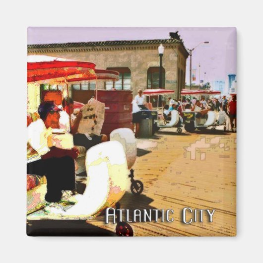 歩道のプッシュカート マグネット (正面)