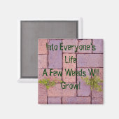 歩道の写真で石の雑草を舗装パーソナライズされた マグネット (正面/裏面)