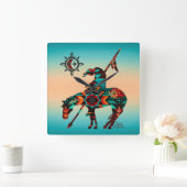 歩道の壁の時計の終点 スクエア壁時計 (ホーム)