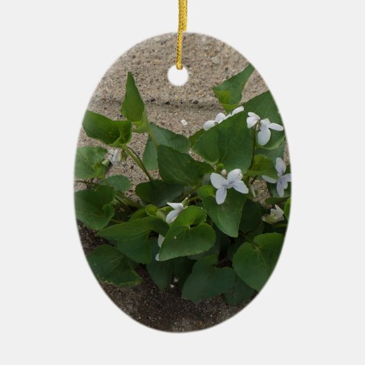 歩道の花 セラミックオーナメント (正面)