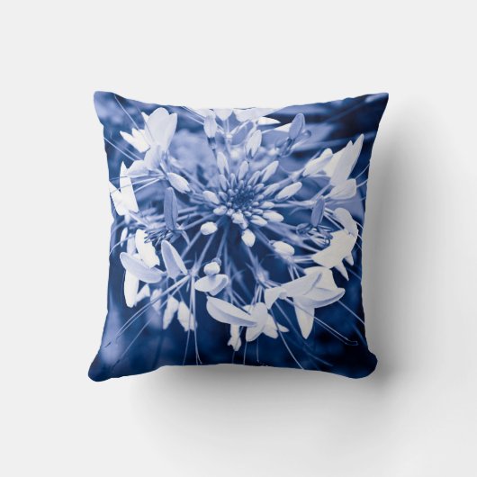 歩道の青い花 クッション (裏面)