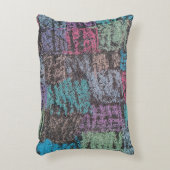 歩道アートのチョークは黄色い白い紫 アクセントクッション (正面(垂直))