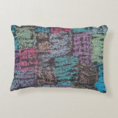 歩道アートのチョークは黄色い白い紫 アクセントクッション (裏面)