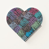 歩道アートのチョークは黄色い白い紫 ノートブック (裏面)