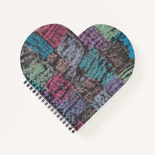 歩道アートのチョークは黄色い白い紫 ノートブック (正面)