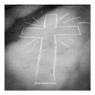 歩道アートチョーククロス ポスター