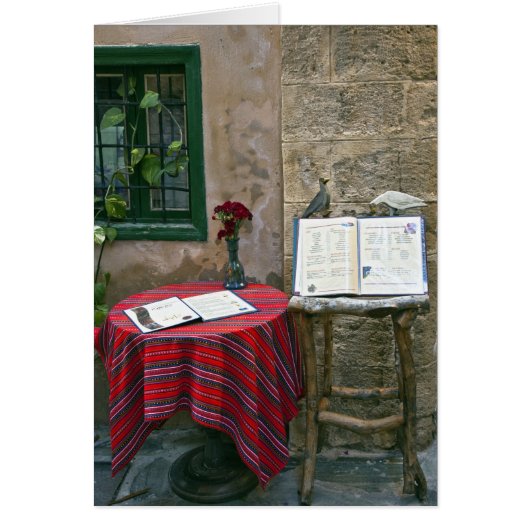 歩道カフェ、シャニア、クレタ、ギリシャ (正面)