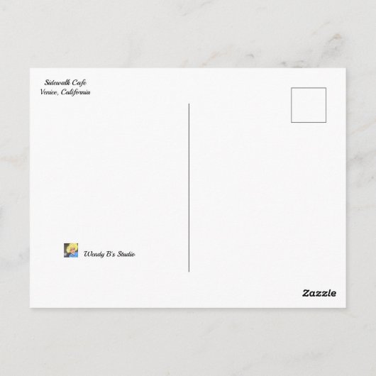 歩道カフェ ポストカード (裏面)