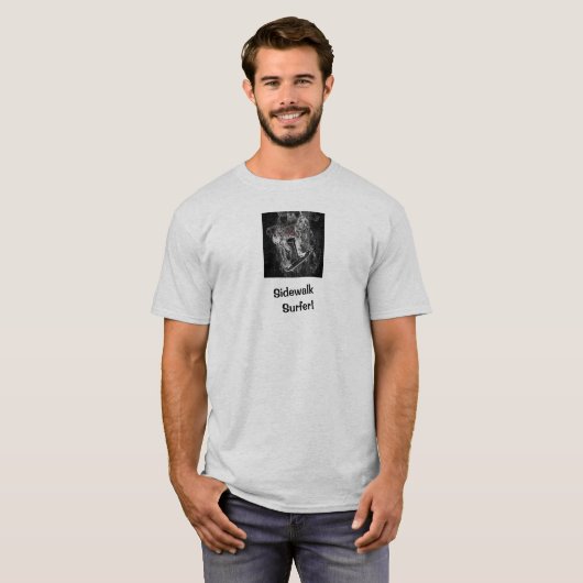 歩道サーファーProイメージグレースケーターTシャツ Tシャツ (正面フル)