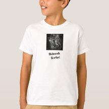 歩道サーファーProイメージホワイトスケーターTシャツ