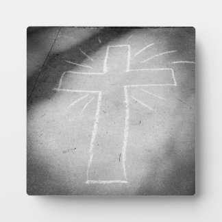歩道チョークアート十字架ポスター フォトプラーク