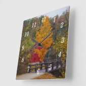 歩道橋から路地ミルの壁時計 スクエア壁時計 (傾斜)