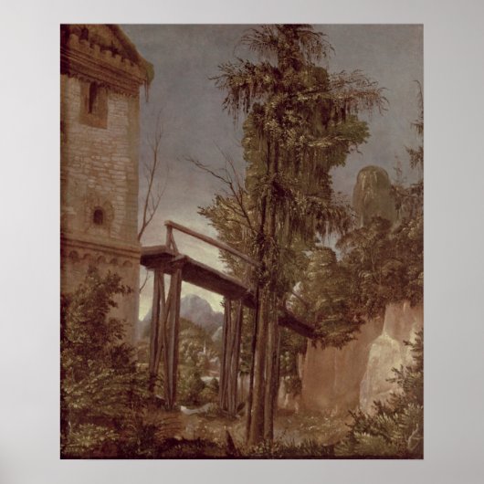 歩道橋のある風景、c.1518-20 ポスター (正面)