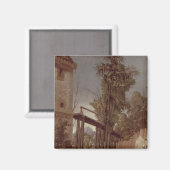 歩道橋のある風景、c.1518-20 マグネット (正面/裏面)