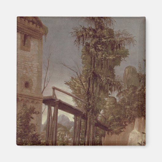 歩道橋のある風景、c.1518-20 マグネット (正面)