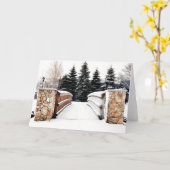 歩道橋の上に カード (黄色い花)