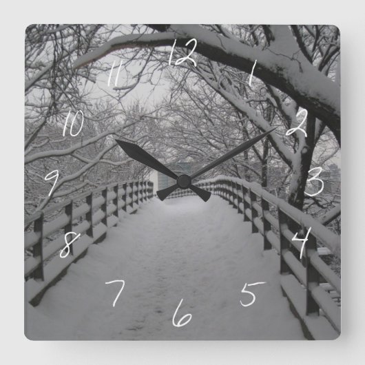 歩道橋 スクエア壁時計 (正面)