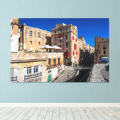 歩道橋、バレッタの階段と狭い通り キャンバスプリント (インサイチュ (ウッドフロア))