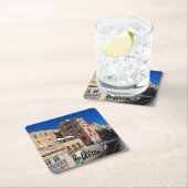 歩道橋、バレッタの階段と狭い通り スクエアペーパーコースター (インサイチュ)