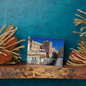 歩道橋、バレッタの階段と狭い通り フォトプラーク (側面)