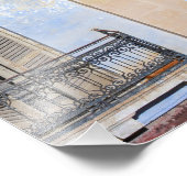 歩道橋、バレッタの階段と狭い通り フォトプリント            (角)