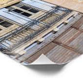 歩道橋、バレッタの階段と狭い通り ポスター (コーナー)