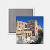 歩道橋、バレッタの階段と狭い通り マグネット (正面/裏面)