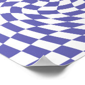 歪みチェックレトロ サイケデリック ポスター (角)