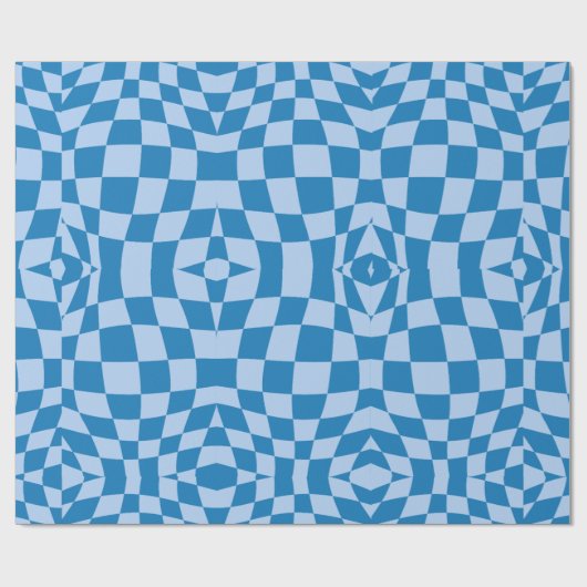 歪みパタ市松模様にーン ラッピングペーパー (フラット)