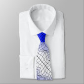 歪みワイヤフレーム.C01.GBluex4.ブラックライン ネクタイ (タイ)