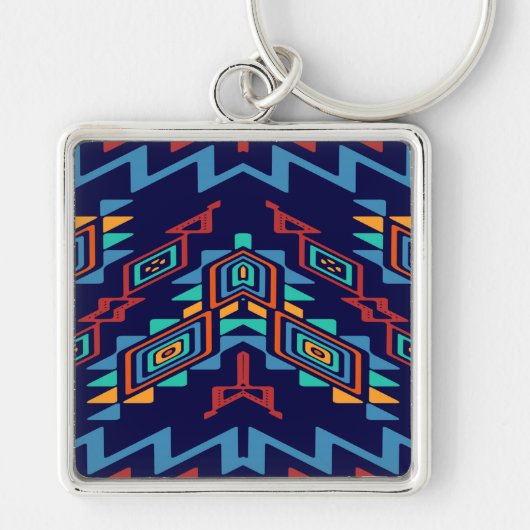 歪められた形の抽象デザイン キーホルダー (正面)