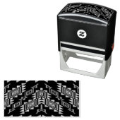 歪められた形の抽象デザイン セルフインキングスタンプ (インサイチュ)