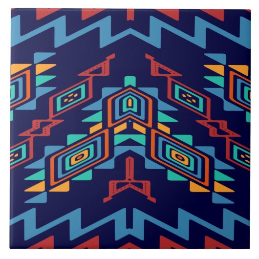 歪められた形の抽象デザイン タイル (正面)