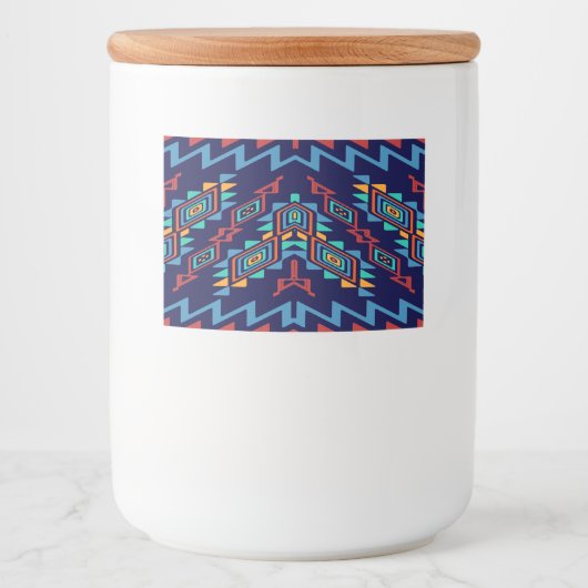 歪められた形の抽象デザイン フードラベル (正面)