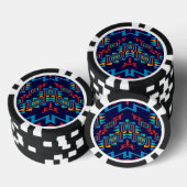 歪められた形の抽象デザイン ポーカーチップ (積み重ね)