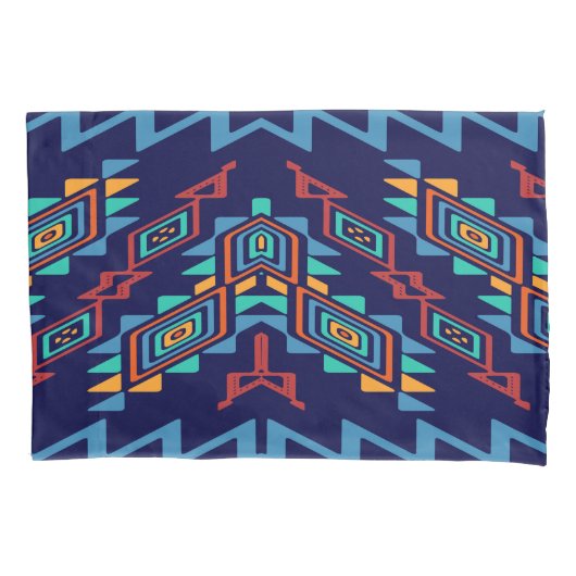 歪められた形の抽象デザイン 枕カバー (正面)