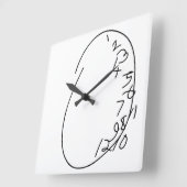 歪められた文字盤 スクエア壁時計 (傾斜)