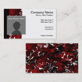 歪められた赤いグラフィック 名刺 (正面/裏面)