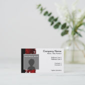 歪められた赤いグラフィック 名刺 (スタンド正面)