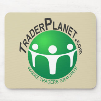 "歪められた"ロゴのTraderPlanet.comのmousepad マウスパッド