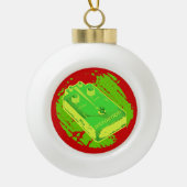 歪められる得て下さい! ギターのゆがみのペダル セラミックボールオーナメント (正面)