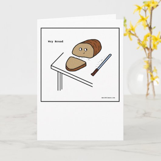 歪んだパン-挨拶状 カード (黄色い花)