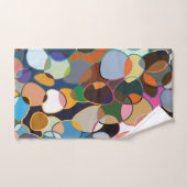 歪んだポリクロムサークルパターン ハンドタオル (ハンドタオル)